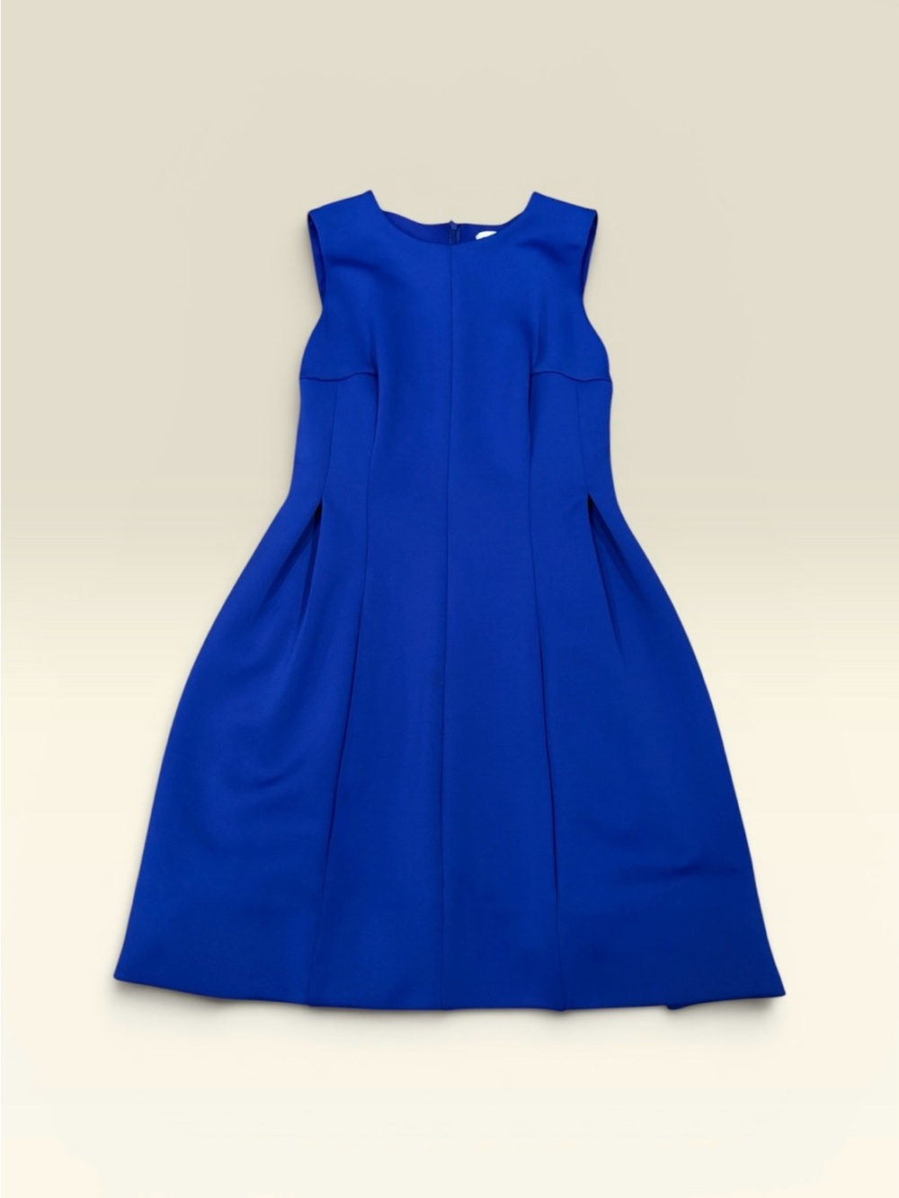 Calvin Klein Vibrant Purple Sleeveless Lined Pleated Dress Size 6 Knee Length